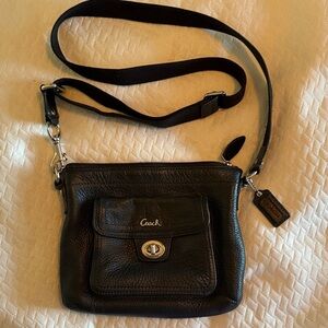 Coach Black Leather Shoulder Bag